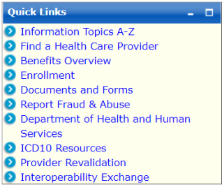 Public quick links pod