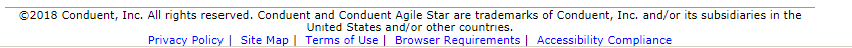 Copyright and footer links
